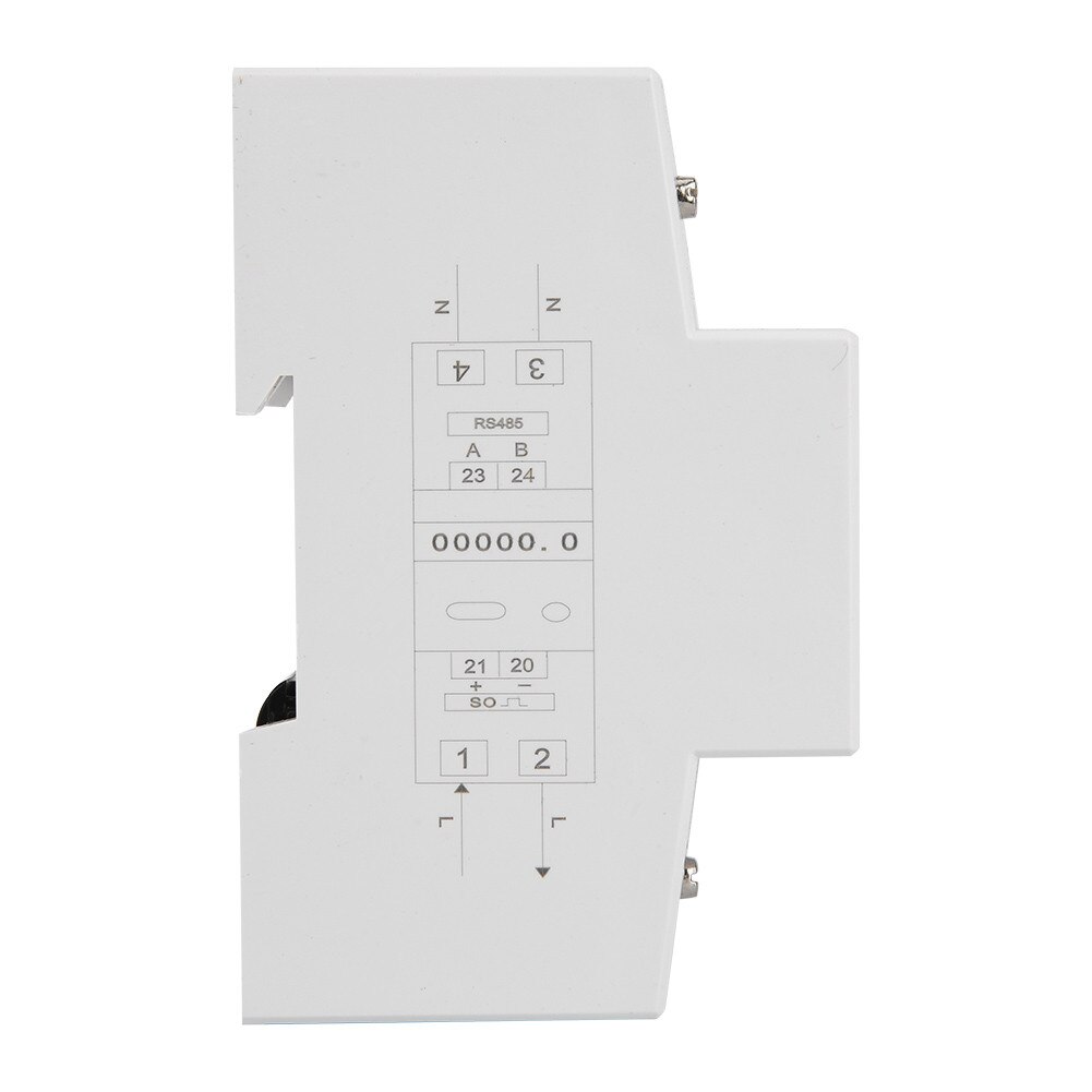 DDS529MR 1 Phase 2 Wire Electric Energy Meter LCD Digital Display 230V 2P DIN Rail Power Meter with RS485