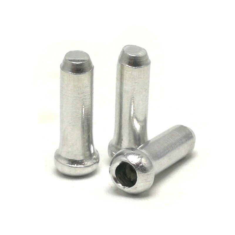 50 stk cykel mtb bremse wire ende kerne kapsler kabel aluminium cover gear cykler dele cykel udstyr cykel tilbehør hurtig: Sølv