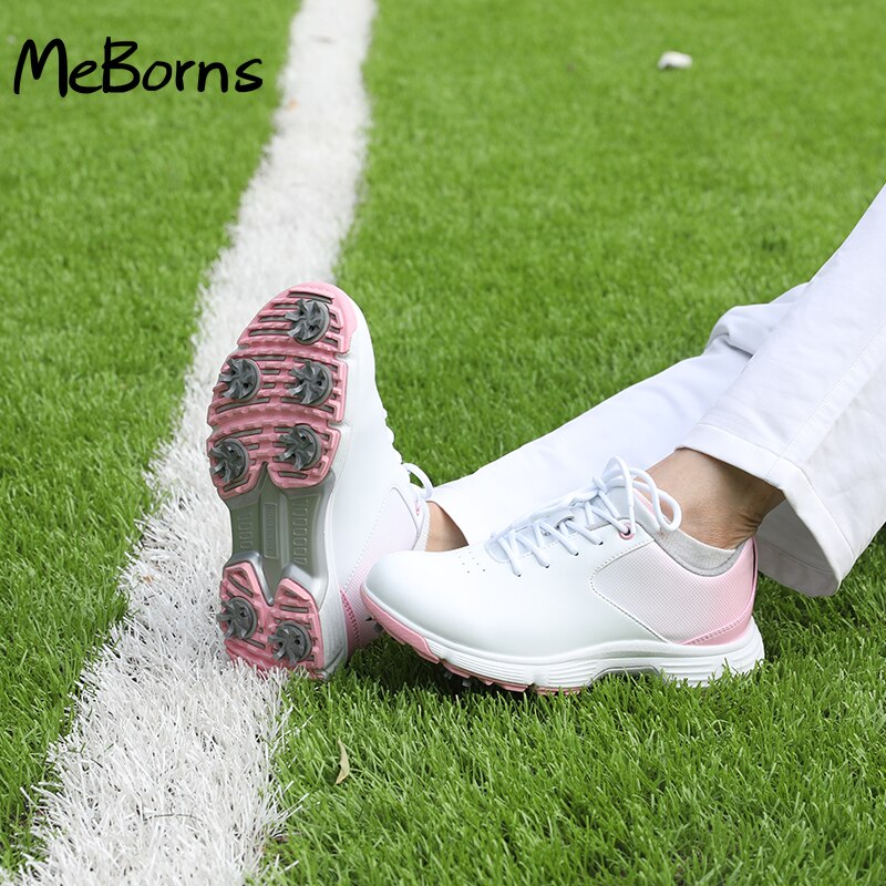 Waterproof Golf Shoes Women Outdoor Spikes Golf Sneakers Ladies Big Size 35-41 Sport Golfing Shoes Women Athletic Sneakes