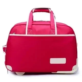 Koffer wochenende tasche Wasserdichte Gepäck big bag Roll Gepäck trolley Gepäck Dame Reise koffer mit Rädern tragen auf: Rose red / 24"