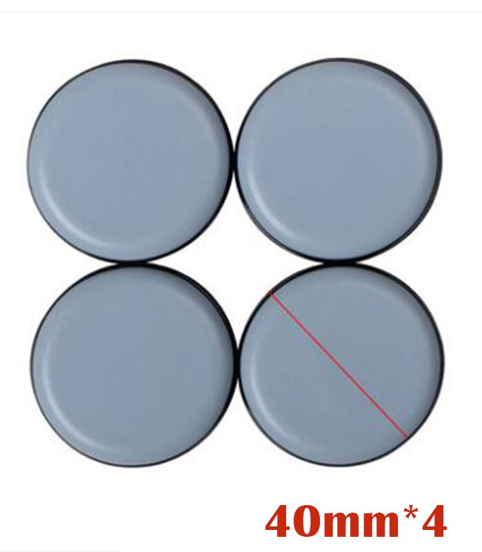 Self Adhesive Rubber Slider Pad Furniture Chair Bases Leg Feet Pads Cabinet Buffer Bumper Stop Cushion Table Corner Protector: 4pcs Round 40mm