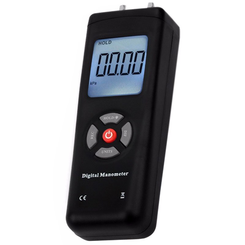 Manometer Digitale Draagbare Handheld Air Vacuüm Gas Manometer Meter Met Achtergrondverlichting 11 Eenheden +/- 13.78KPa +/- 2PSI: Default Title