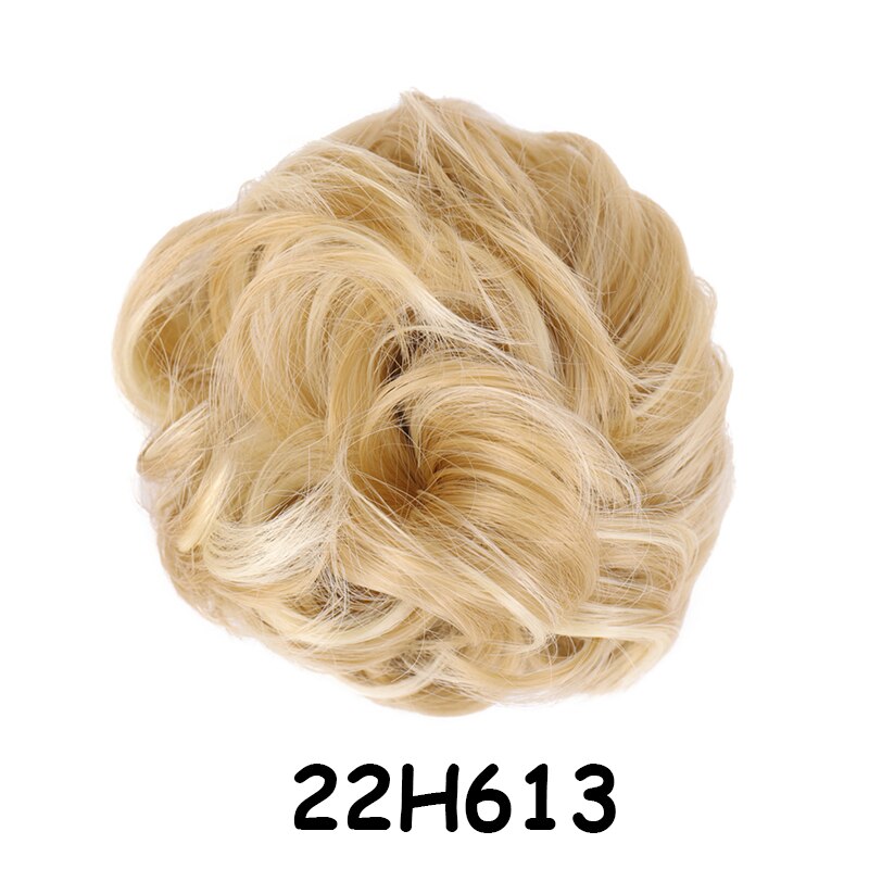 Xuanguang lockig bulle bär gummiband syntetisk peruk syntetisk bulle munk peruk chignon: 22 h 613