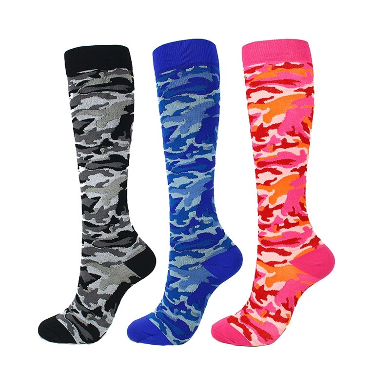 Chaussettes de Compression élastique lisse résistant à la chaleur genou résistant haute/longue Polyester imprimé Nylon bonneterie chaussures accessoires