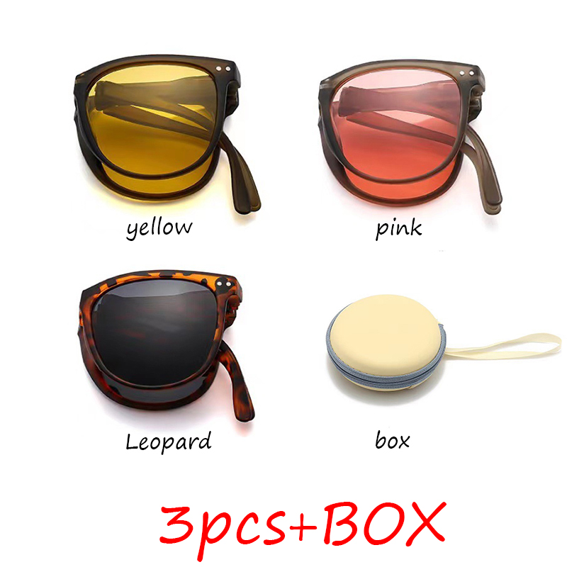 Folding sunglasses, portable, ultra light sun protection, UV protection, sunglasses for both men and women: Clear