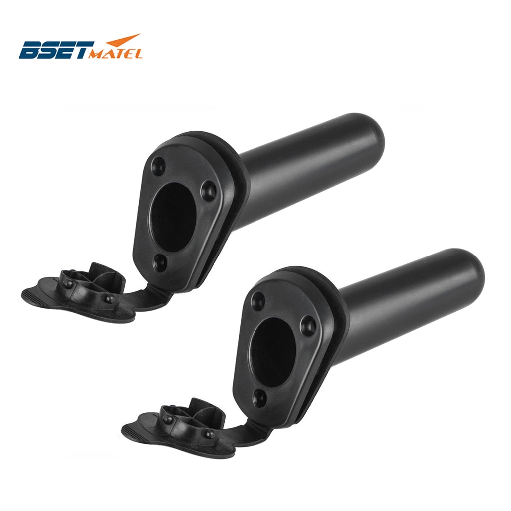 BSET MATEL 2 Pieces Nylon Fishing Tackle Accessory tool Fishing Rod Holder Tackle with Cap Cover Gasket for Kayak Boat Canoe