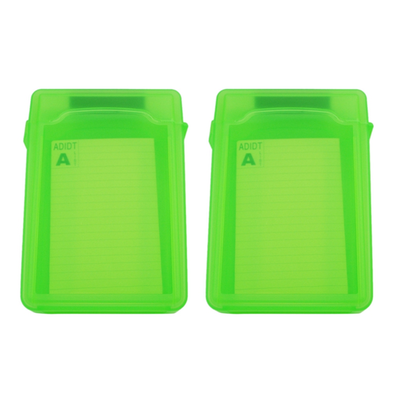 2Stck 3,5-Zoll IDE/SATA HDD Lagerung Kasten (Grün)