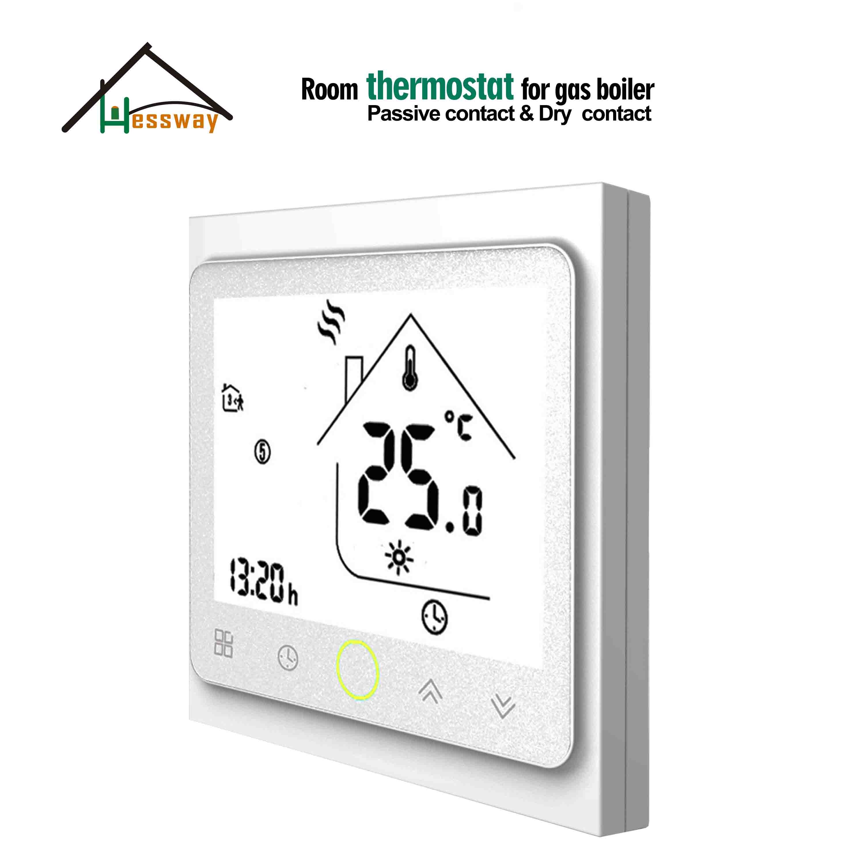HESSWAY dry contact &Passive contact relay programmable thermostat for boiler