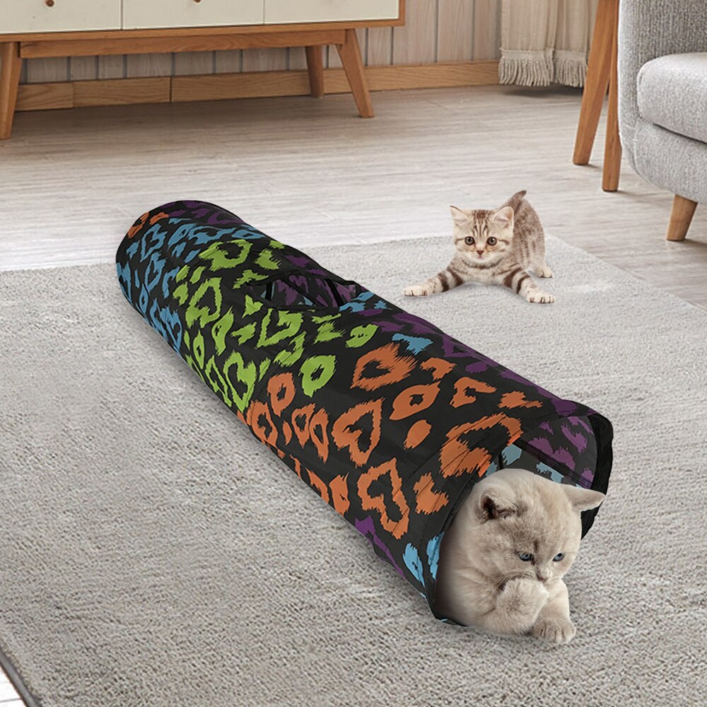 2 gaten huisdier katten speelgoed tunnel speelbuizen opvouwbaar kreukeltraining interactief leuk speelgoed puppy fretten konijnen spelen hondentunnel