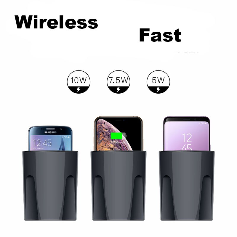 QI Car Wireless Fast Charger Cup per iPhone 8 X supporto di ricarica supporto di ricarica per Apple XS MAX/XR samsung note10/9 ricarica Wireless