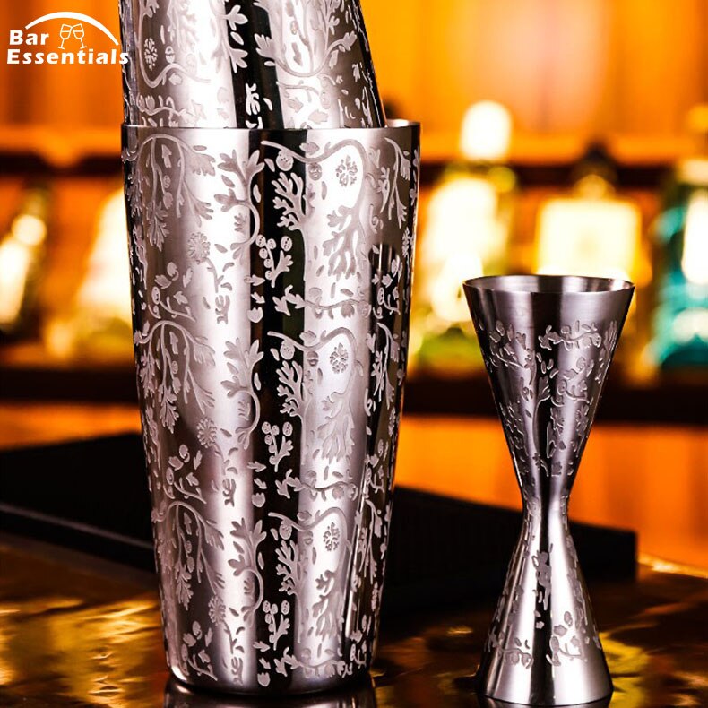 500ml/800ml gravyr shaker 304 rostfritt stål cocktail shaker bar shaker boston shaker bar verktyg