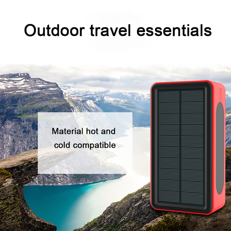 99000Mah Qi Solar Draadloos Opladen Power Bank Draagbare Outdoor Snel Opladen Met Digitale Display Led Licht Voor Xiaomi Iphone
