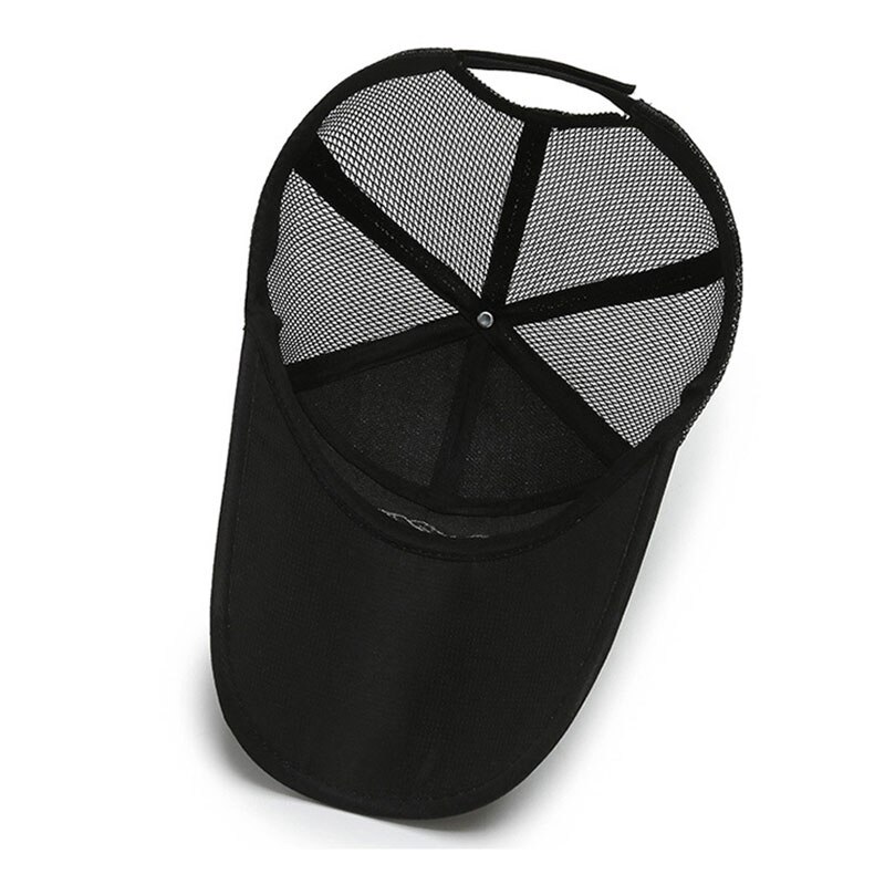 Unisex pet met klep in effen kleur, herenpet met klep, casual zonnehoed, hoofddeksel voor dames, mesh baseballpet voor outdoor streetwear