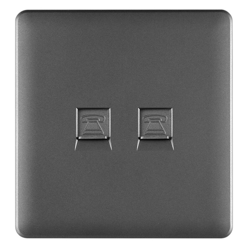 Model 86 netwerkpaneel informatiepaneel cat. 6 zes soorten netwerkmodulepaneel pc-socket  rj45 wit zwart goud paneel: Donkergrijs