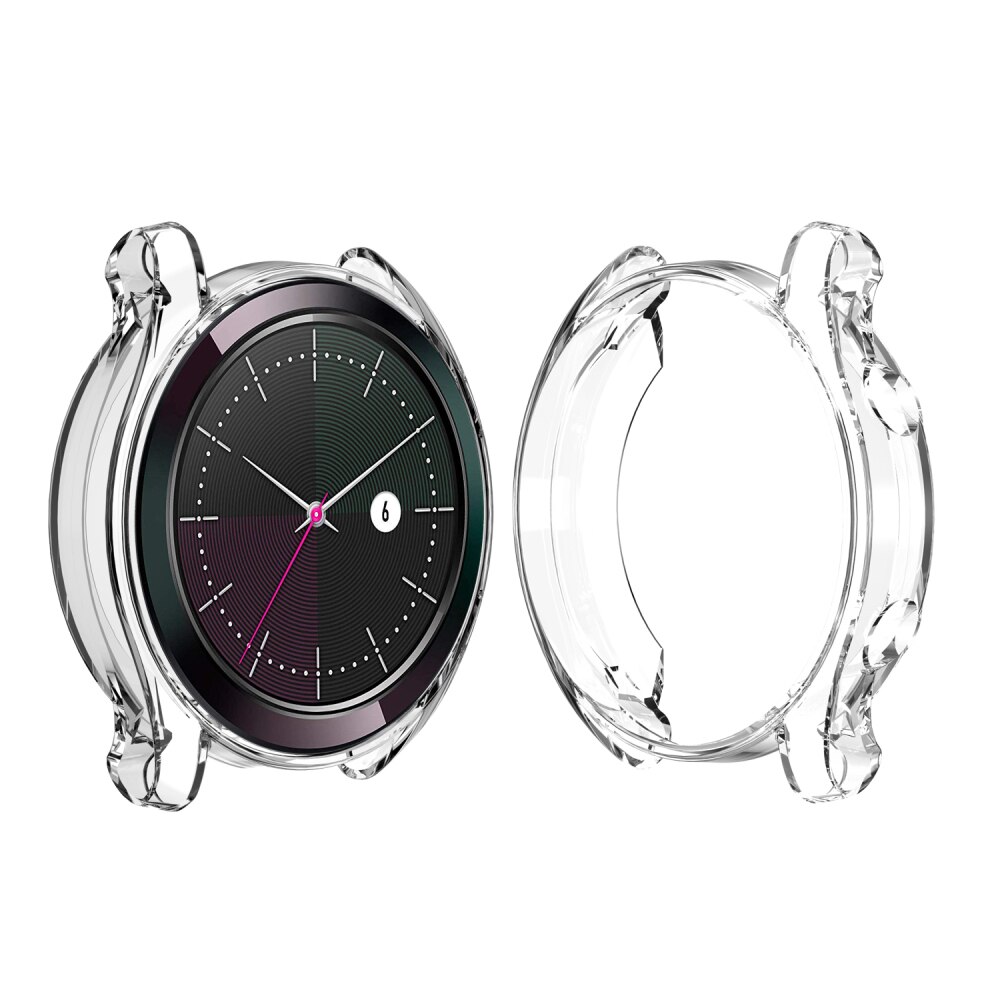 Tpu-hoesje voor huawei watch  gt 42mm, beschermhoes voor ultradun frame, smartwatchaccessoires: Transparant