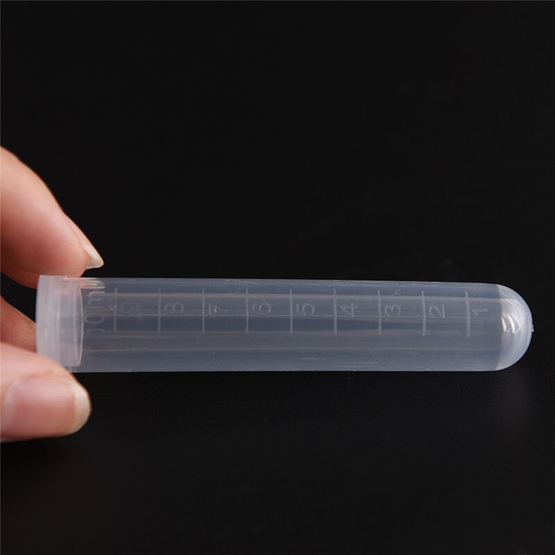 Tubo de prueba de Micro plástico transparente 10 Uds., Vial centrífugo, envase tapa a presión para muestras de laboratorio, suministros de laboratorio