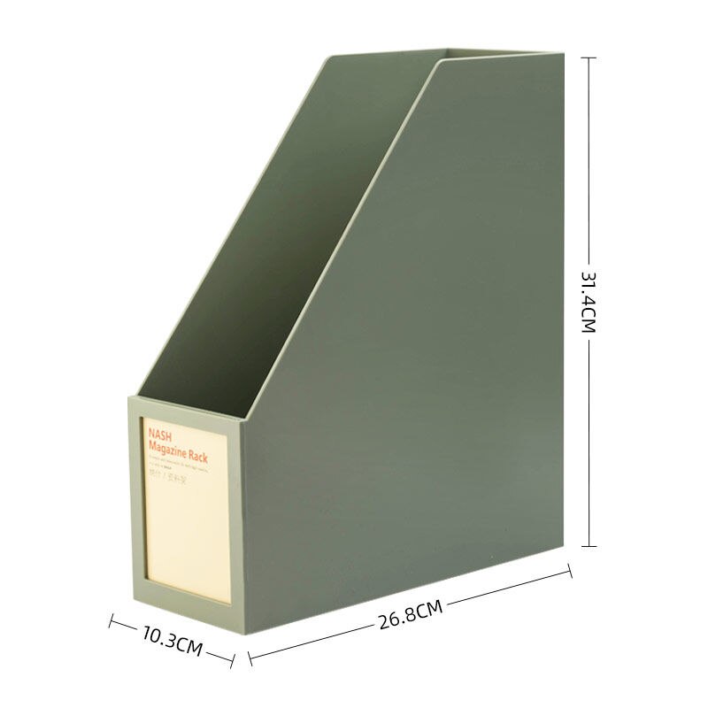 Multi-Functional Office Supplies File Racks Plastic Desktop Organiser Desk Storage Products Accessories for Home Office: big-green