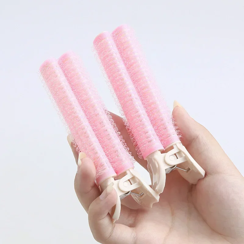 Heatless Hair Rollers Curlers Bangs Hair Root Volume Clip Fluffy Clips Portable Korean Hair Accessories for Women: Brown