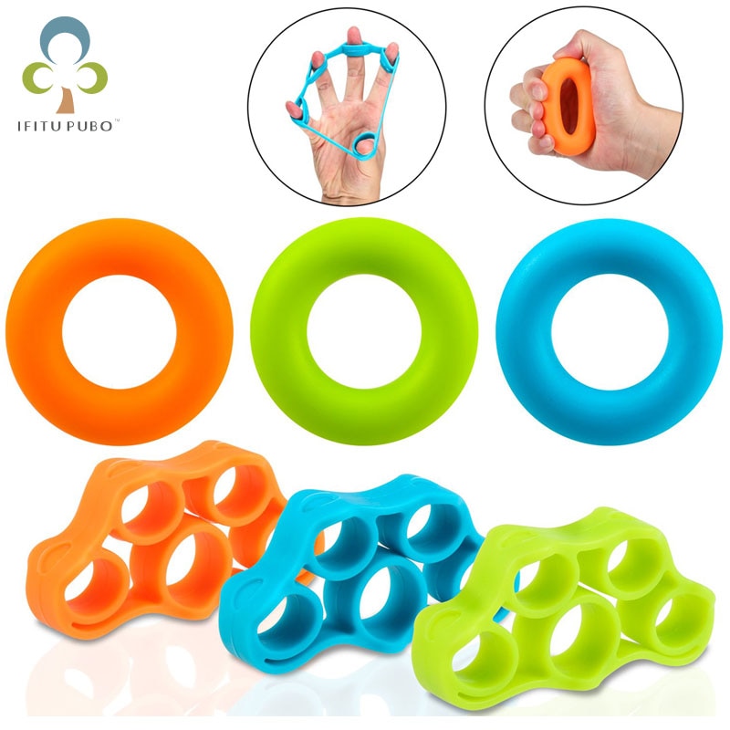 2Pcs Hand Gripper Grip Silicone Ring Hand Resistance Band Finger Stretcher-Exercise Forearm Wrist Training Carpal Expander ZXH