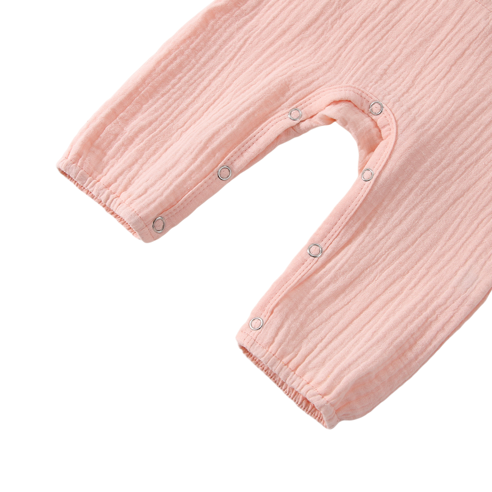 Citgeett sommer-strampler für babys und kleinkinder, einfarbig, kurzärmelig, mit knöpfen, aus leinen, für mädchen und jungen, lässige kleidung