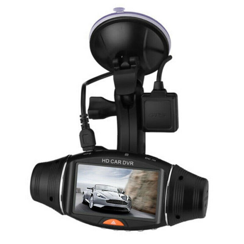 Dual Lens GPS Camera HD Car Dash Cam Video Recorder G-Sensor Night Vision