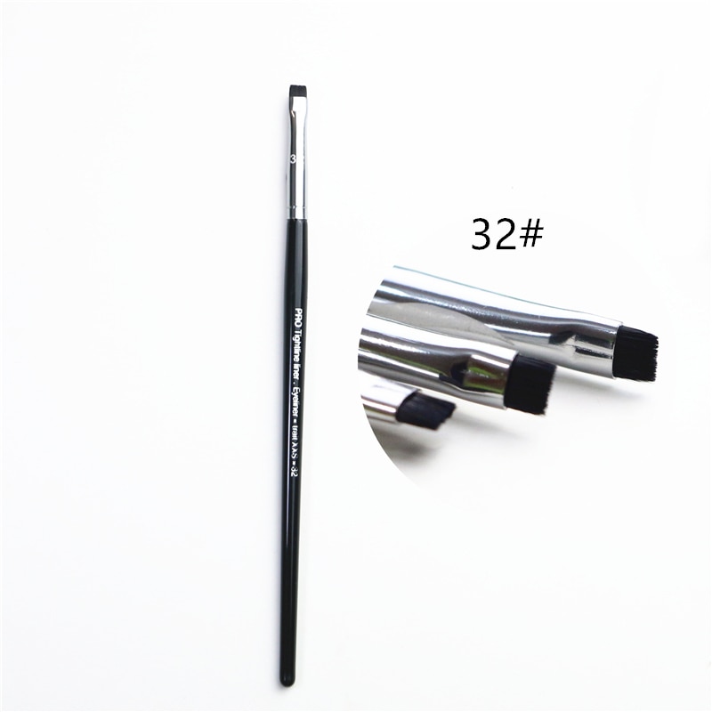 32 # pędzle robić makijażu zawodowiec cienki mały pędzel robić eyelinera precyzyjny cienki kątowy płaski pędzel robić eyelinera syntetyczne piękno szczotki kosmetyczne pojedyncze