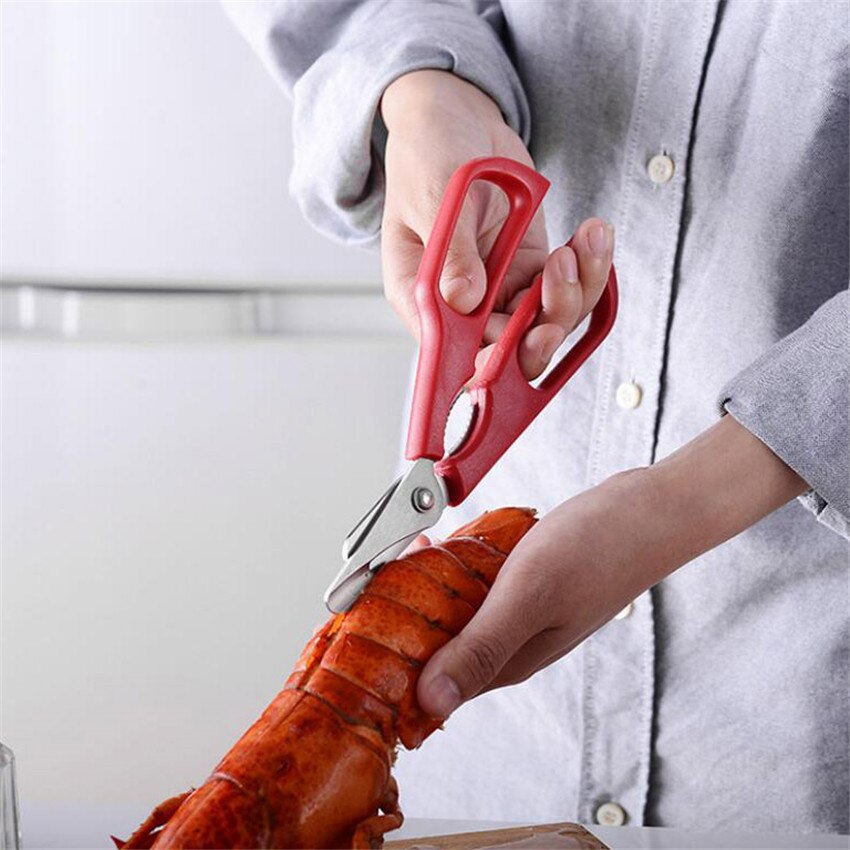 K-star multifunktionel fisk hummer rejer krabber saks aftagelig mad saks rustfrit stål fisk og skaldyr saks køkkenværktøj