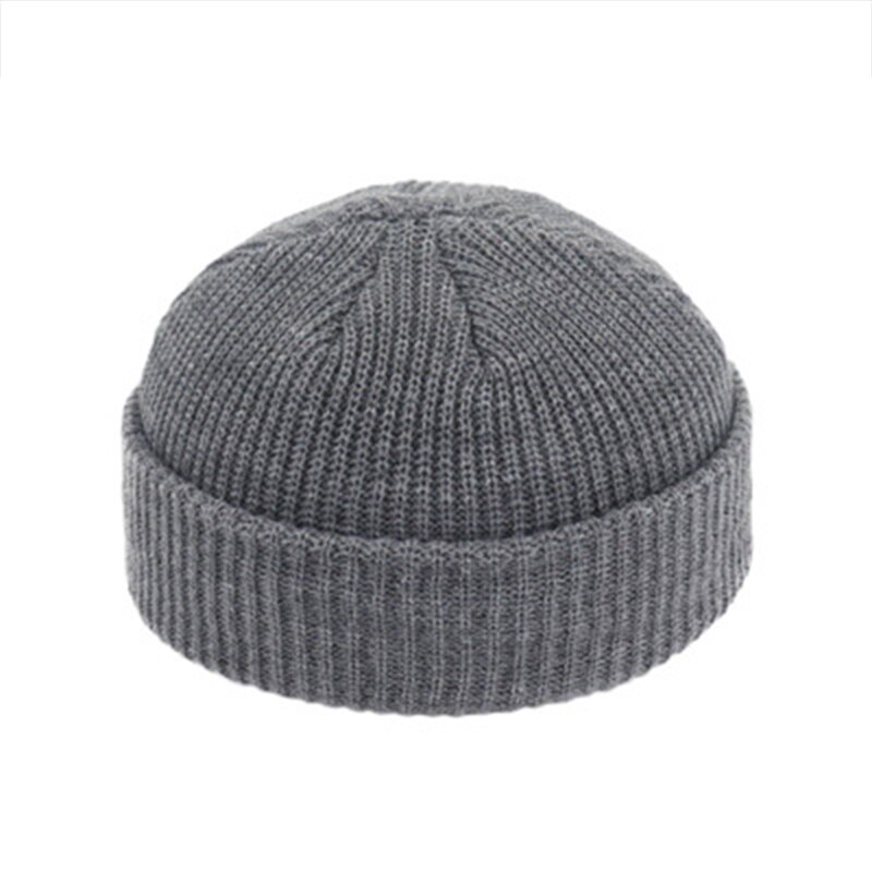 Hip hop mössa vuxna män mössa vinter varma mössor ledig kort tråd kvinnlig ull stickad mössa kalott elastiska unisex mössor: 12
