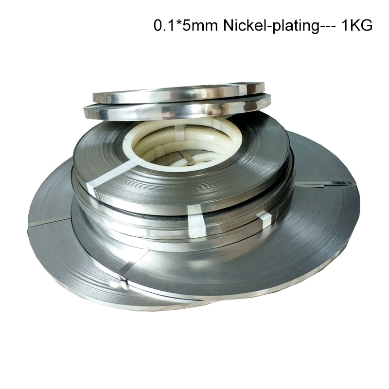 1kg Nickel Strips 0.1x5mm 18650 Battery Pack Spot Welding Nickel Belt Nickel Plated Steel Strip Lithium Battery Connecting Sheet