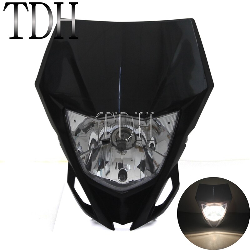 Faro Universal para motocicleta, Enduro, Motocross, Enduro, máscara de carenado para Yamaha WRF250 400 450 YZ TTR WR: 035 black