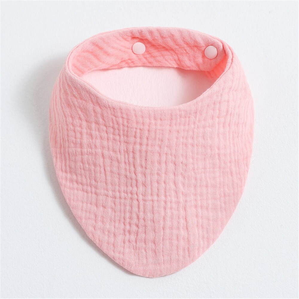 Baberos de algodón para bebé, pañuelo de muselina para eructar, accesorios para recién nacido, botón a presión, toalla triangular, alimentación, 1 unidad: 12