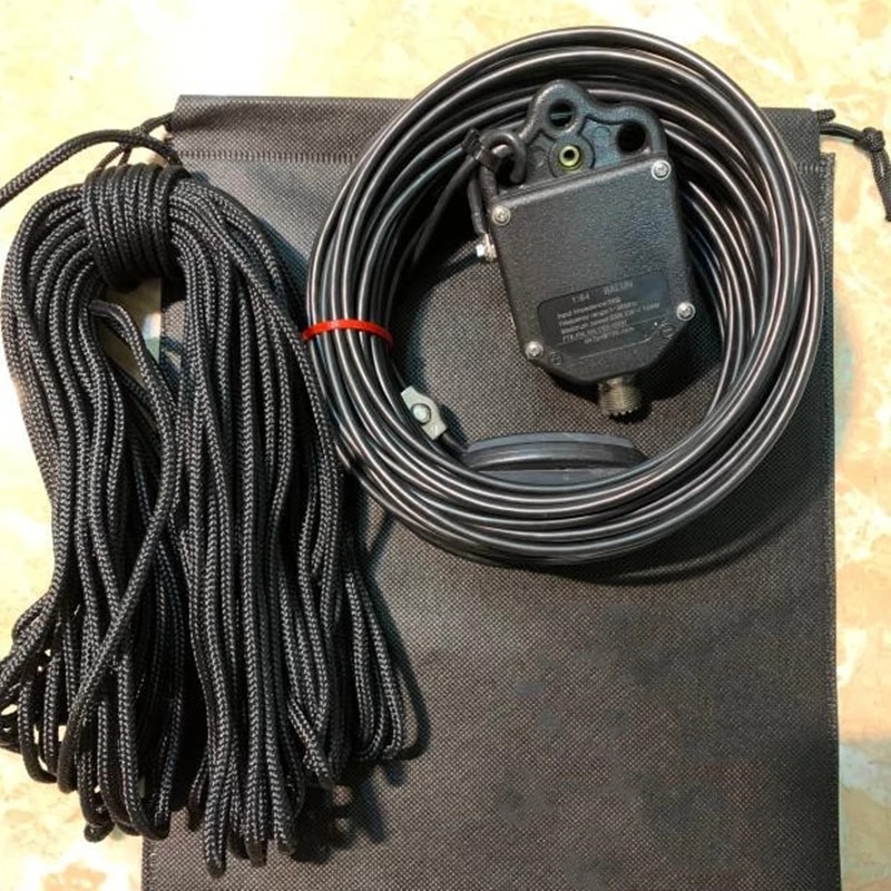 4B100W End-fed Balun Short Wave Antenna 4-Band Natural Resonance 7, 14, 21, 28MHz Easy to Set Up without Antenna Adjustment