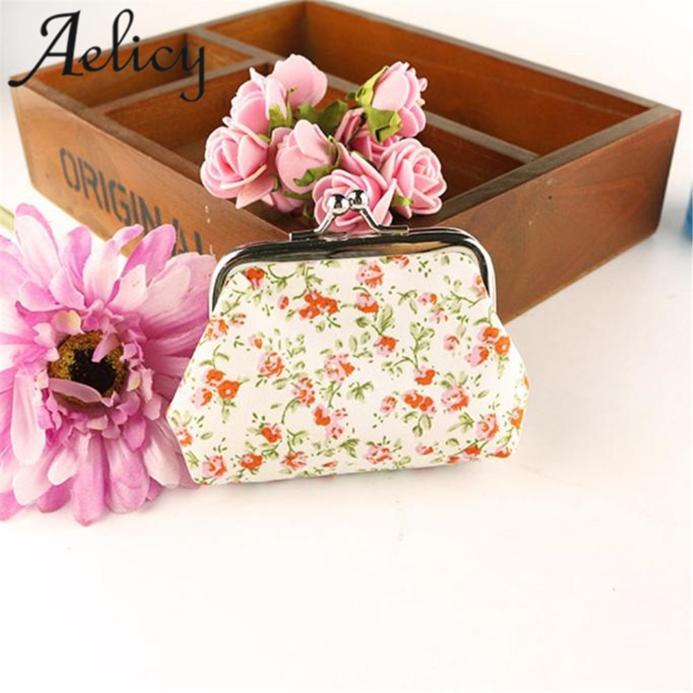 Aelicy taschen für frauen Heißer Dame Retro Vintage Blume Kleine Brieftasche Haspe Geldbörse Kupplung Tasche Kühlen Mappe