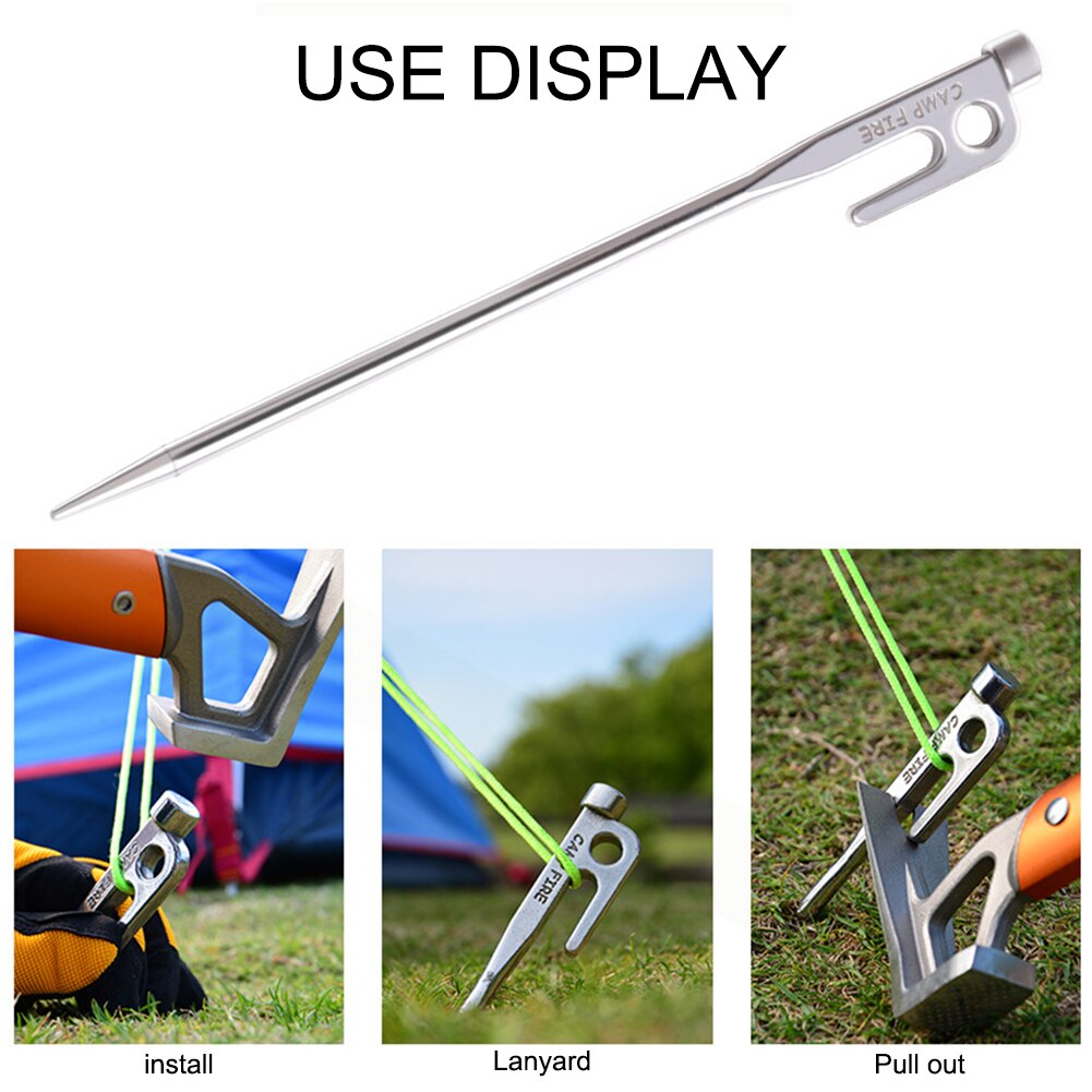 Piquets de tente de Camping en acier de 30cm, 4 pièces, piquets de sol d'auvent de randonnée en plein air