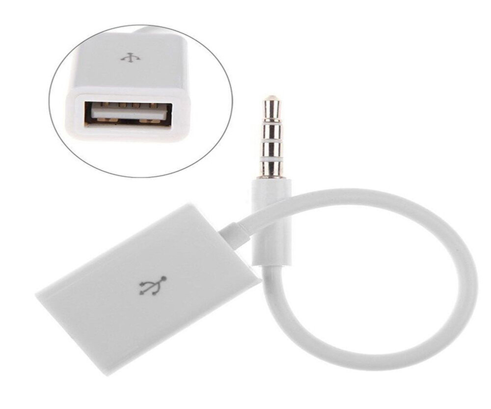 AOSHIKE Auto MP3 Speler 3.5mm Converter Male AUX Audio Plug Naar USB 2.0 Female Converter Kabel Adapter Voor MP3 USB Accessoires