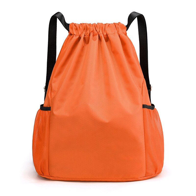 Bolsa de natación suave impermeable al aire libre, mochila de doble hombro para gimnasio, senderismo, playa, Camping, con cordón: Orange Small