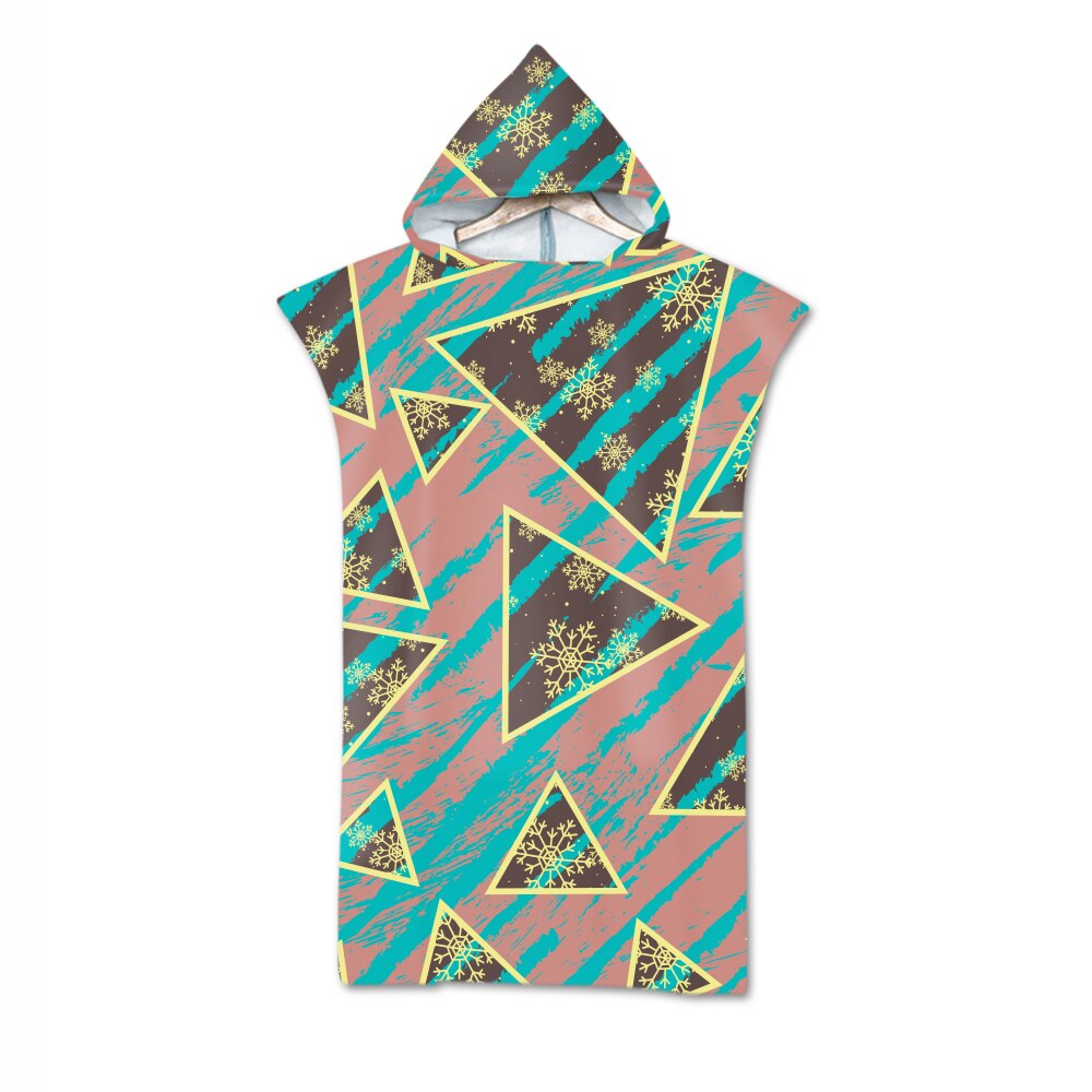 Geometric graffiti totem Adult Bath Towels Beach Towel Changing Hooded Swimming Pool Gym Fitness Bath Towels Bathrobe Cloaks: 4