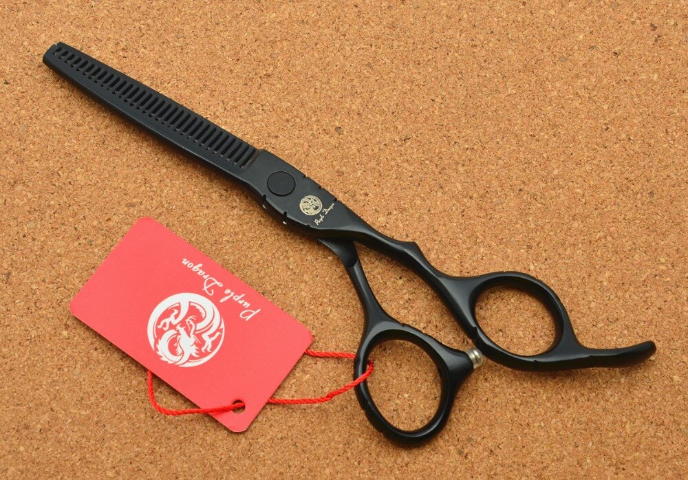 5.5 ''fioletowy smok JP 440C czarny nożyczki fryzjerskie nożyce robić cięcia degażówki profesjonalne nożyczki robić włosów ludzkich Z1010