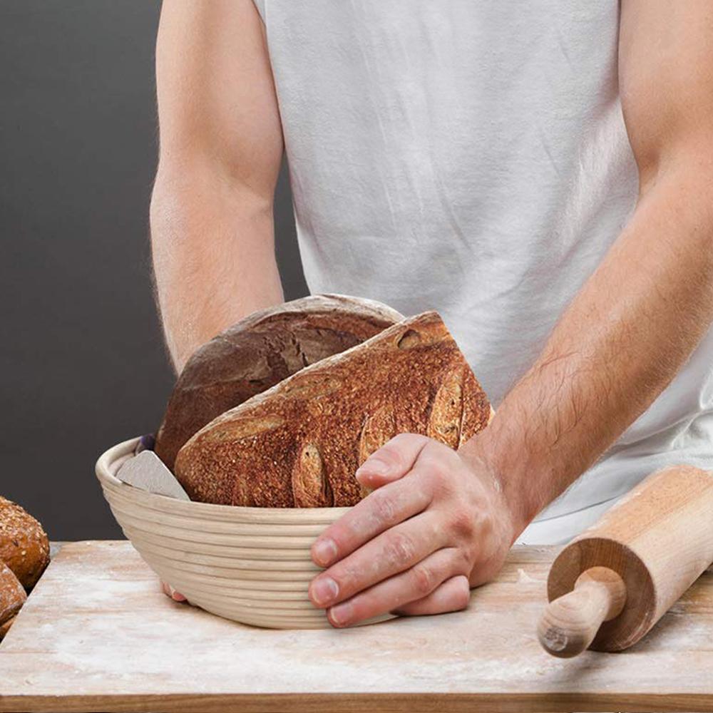 Multi-size Natural Rattan Fermentation Wicker Basket Country Baguette Dough French Bread Mass Proofing Baskets
