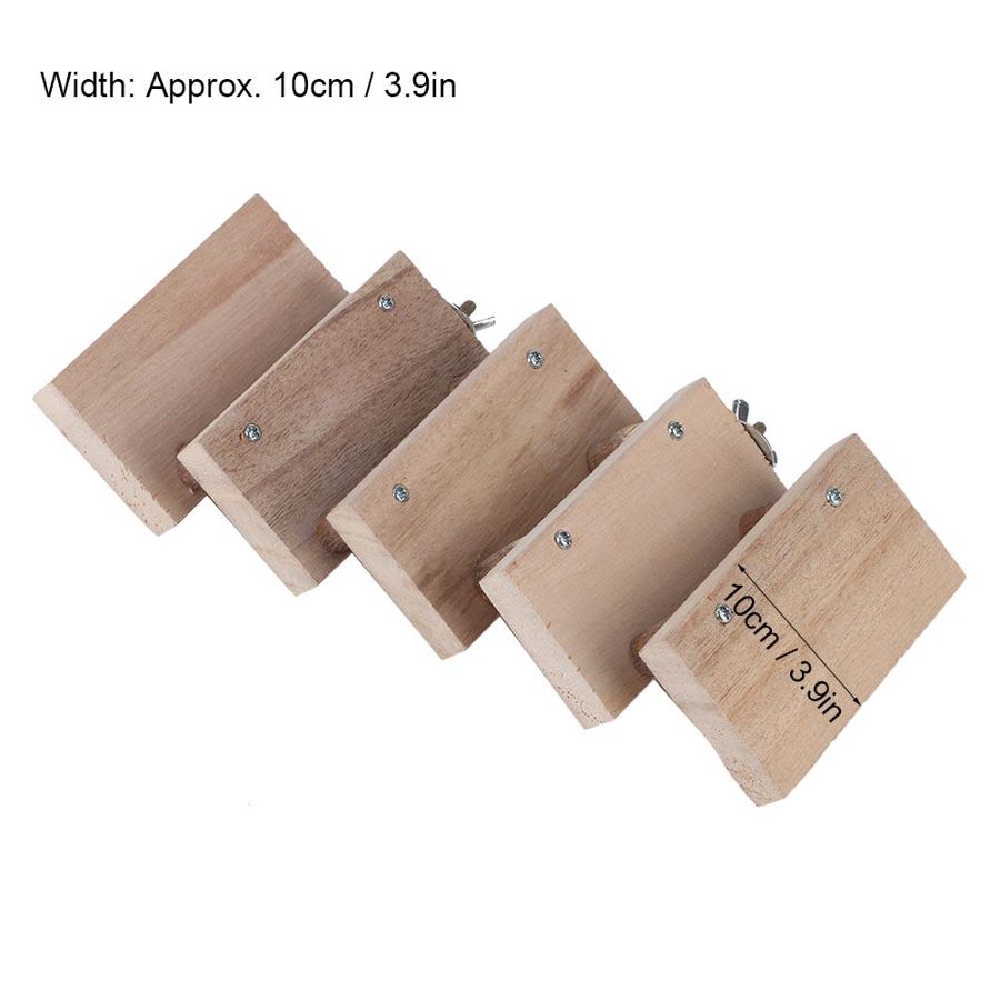 Escalera para hámster de 5 capas, juguete de madera Natural, escalera para hámster, escalera para loros, juguete para escalar, escaleras, juguetes para mascotas, accesorios para jaula de , juguetes para mascotas
