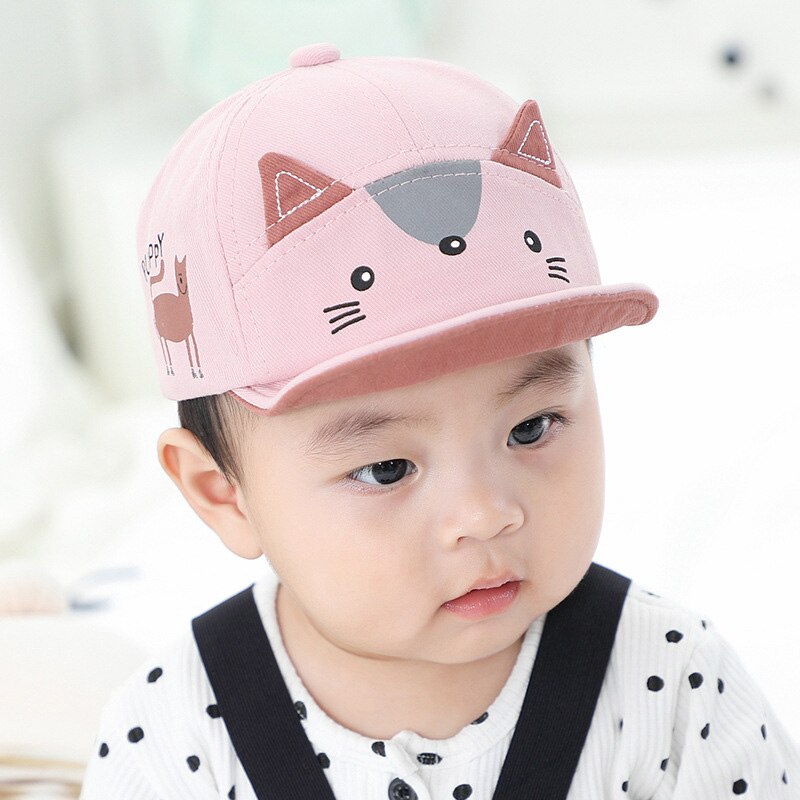 Cartoon Animal Baby Boy Hat Spring Summer Cotton Outdoor Soft Brim Kids Hats Beach Caps Baby Stuff Children Hat For Boys