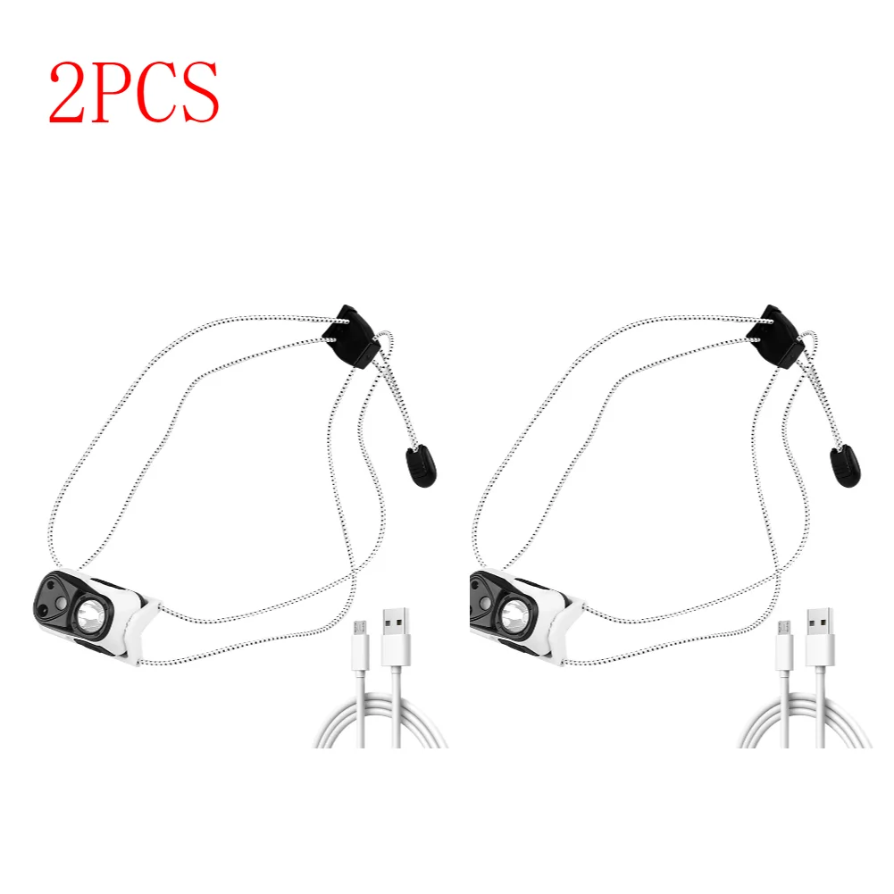 LED-koplamp Werkkoplamp USB Oplaadbare Waterdichte Hoofdlamp Ultralight Bewegingssensor Koplamp voor Kamperen Wandelen Vissen: changeable