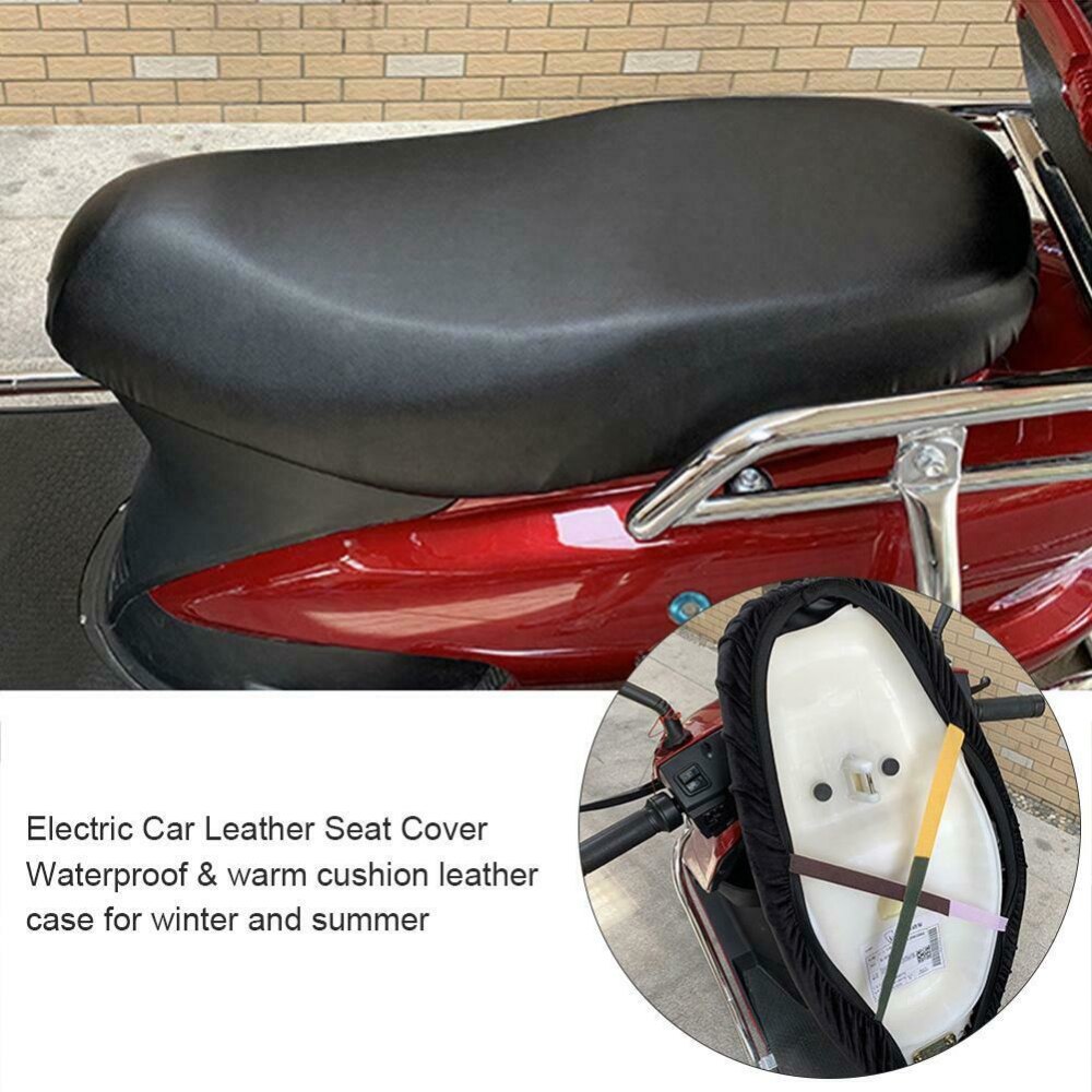 Funda de asiento de motocicleta a prueba de agua, Protector de asiento negro a prueba de UV, accesorios de motocicleta, cubierta sólida de motocicleta S M L