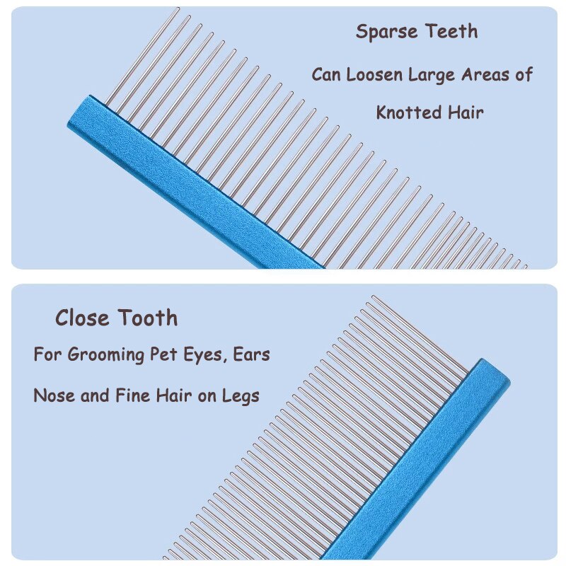 Kat Rechte Rij Kam Huisdier Dematting Kam Rvs Pet Grooming Kam Voor Katten Hond Open Knoop Hond Kam Haar kam Alle Voor Kat