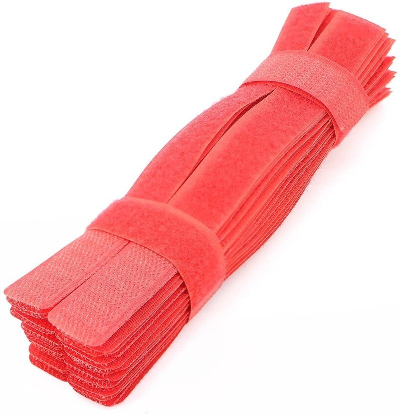 Gestione del cavo di fissaggio riutilizzabile da 7 pollici 50 pezzi Organizer per iPhone caricabatterie auricolare gestione del gancio in microfibra: 50 pcs Red