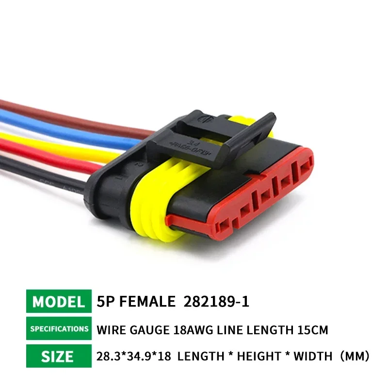 1/2/3/4/5/6 Pin HID Serie Waterdichte Auto Vrachtwagen Connector 15 CM 18AWG Kabel Bedrading Kit 5/20/100 Sets met Plug