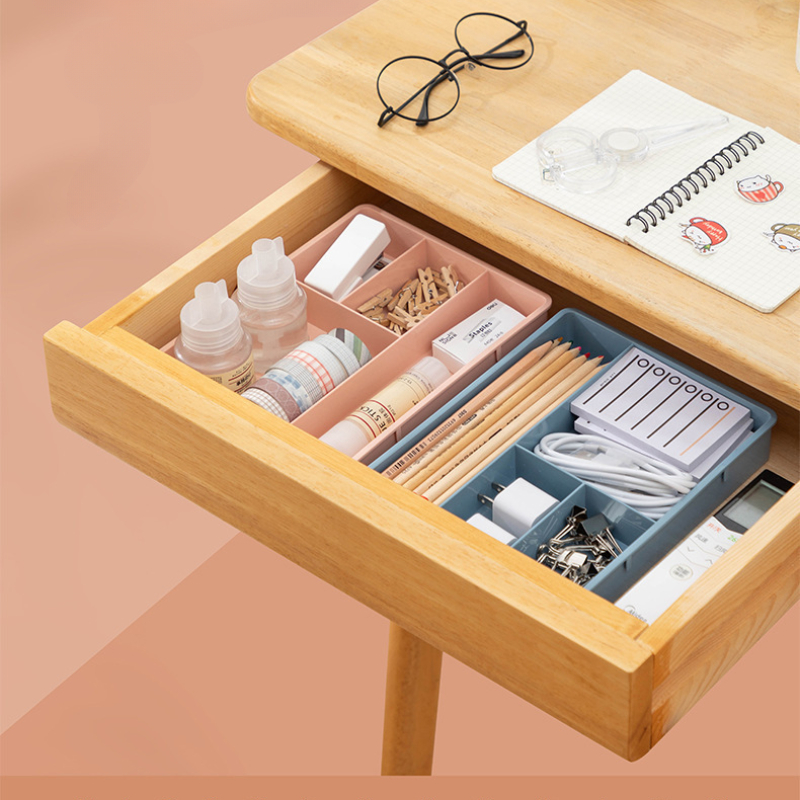 Tisch-Schubladen-Aufbewahrungskoffer, stapelbar, mit mehreren Zellen, Aufbewahrungstablett für Kleinigkeiten, Schminktisch, Schmuck, Schreibwaren-Organizer, machen-hoch-Organizer