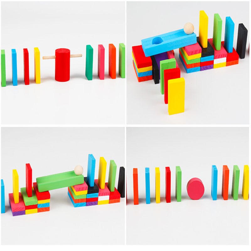 120 stykker domino med 10 organer domino farverige legetøj børn leger fantasi forældre-barn spil børn legekammerat