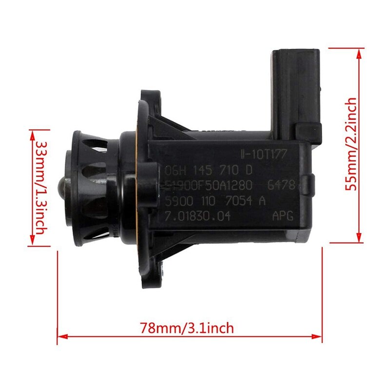 Car Turbo Turbocharger Cut Off Bypass Valve For- 2.0T Fsi Tsi 06H145710D