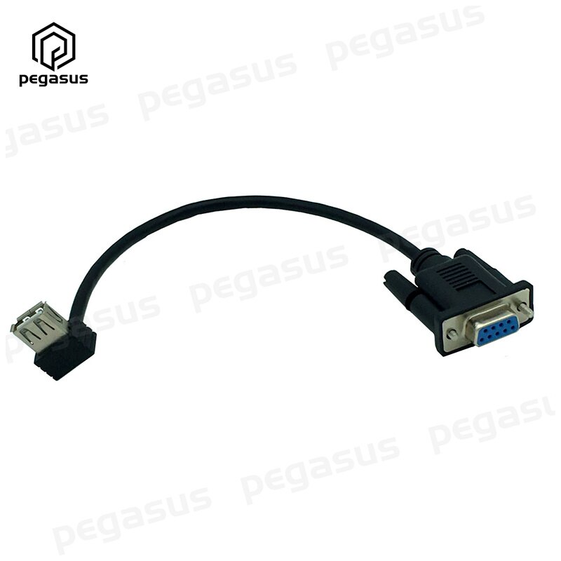 0.25m RS232 DB9 Female Jack to USB A Female Serial Conversion Cable Adapter